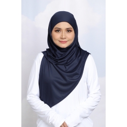 Tudung Adeela Active Tieback - Dark Blue